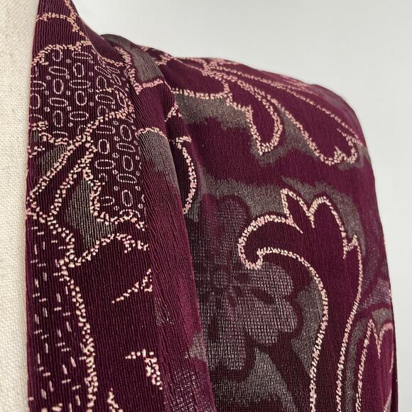 R&M Richards Jacket 6P Purple Metallic Floral Slinky Stretch Dressy Travel Knit - Picture 13 of 15